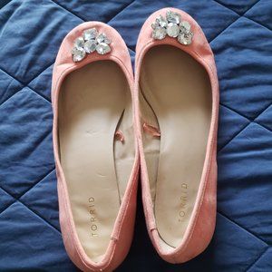 Torrid size 10W Ballet Flats with Gem stones